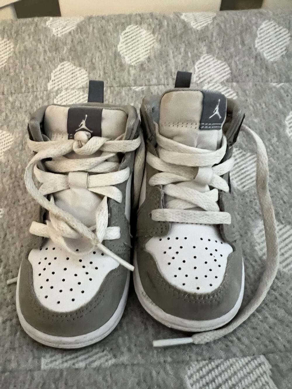 Air Jordan 1 Mid TD Toddler Light Smoke Grey/White